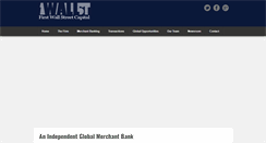 Desktop Screenshot of firstwallst.com